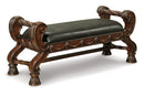 North Shore Dark Brown Upholstered Bench - B553-09 - Nova Furniture