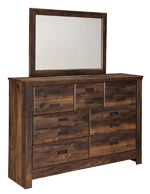 Quinden Dark Brown Bedroom Mirror (Mirror Only) - B246-36 - Nova Furniture