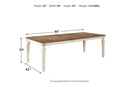 Realyn Chipped White Dining Extension Table - D743-45 - Nova Furniture