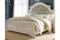 Realyn Chipped White King Upholstered Panel Bed - SET | B743-56 | B743-58 | B743-97 - Nova Furniture