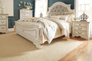 Realyn Chipped White King Upholstered Panel Bed - SET | B743-56 | B743-58 | B743-97 - Nova Furniture
