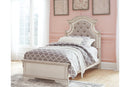 Realyn Chipped White Twin Panel Bed - SET | B743-52 | B743-53 | B743-83 - Nova Furniture