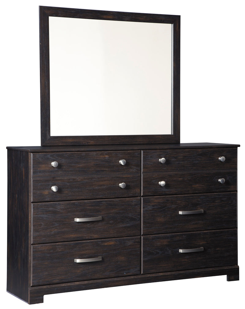 Reylow Dark Brown Bedroom Mirror (Mirror Only) - B555-36 - Nova Furniture