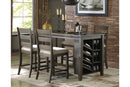 Rokane Brown Counter Height Dining Table - D397-32 - Nova Furniture