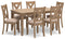 Sanbriar Light Brown Dining Table and Chairs, Set of 7 - D393-425 - Nova Furniture
