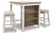 Skempton White/Light 3-Piece Brown Counter Height Set - D394-113 - Nova Furniture
