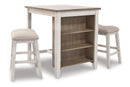 Skempton White/Light 3-Piece Brown Counter Height Set - D394-113 - Nova Furniture