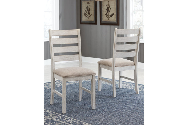 Skempton White/Light Brown Dining Chair, Set of 2 - D394-01 - Nova Furniture