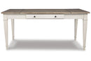 Skempton White/Light Brown Dining Table - D394-25 - Nova Furniture
