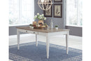 Skempton White/Light Brown Dining Table - D394-25 - Nova Furniture