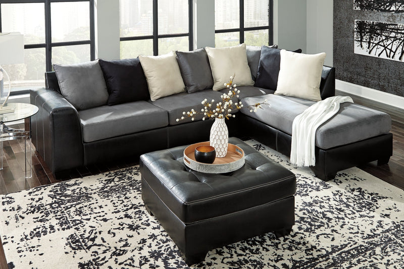 [SPECIAL] Jacurso Charcoal Oversized Ottoman - 9980408 - Nova Furniture