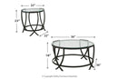 Tarrin Black Table, Set of 3 - T115-13 - Nova Furniture