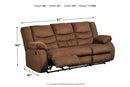 Tulen Chocolate Reclining Sofa - 9860588 - Nova Furniture