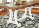 Valebeck Beige/White Rectangular Dining Set - SET | D546-35 | D546-01(2) - Nova Furniture