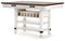 Valebeck White/Brown Counter Height Dining Table - D546-32 - Nova Furniture