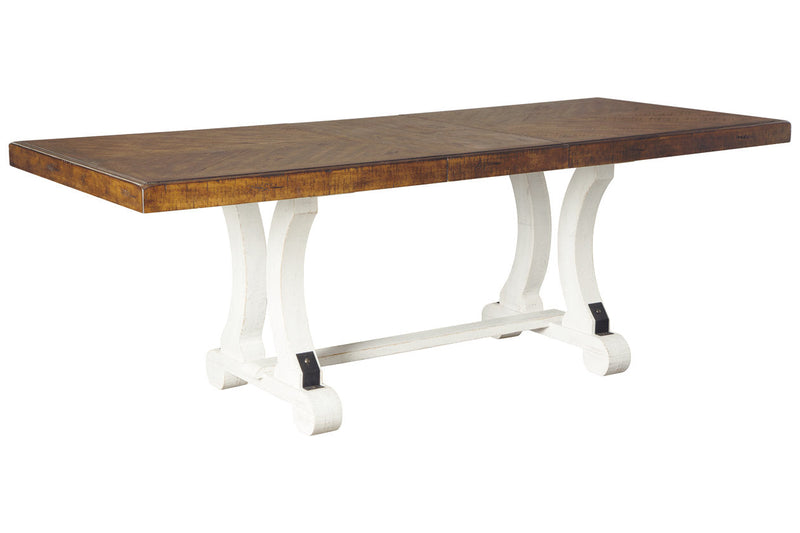 Valebeck White/Brown Dining Table - D546-35 - Nova Furniture