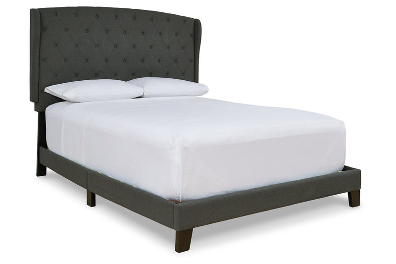 Vintasso Charcoal Queen Upholstered Bed - B089-881 - Nova Furniture