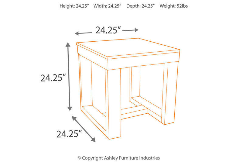 Watson Dark Brown End Table - T481-2 - Nova Furniture