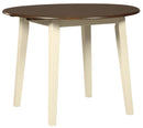 Woodanville Cream/Brown 5-Piece Drop Leaf Dining Set - SET | D335-15 | D335-01(2) - Nova Furniture