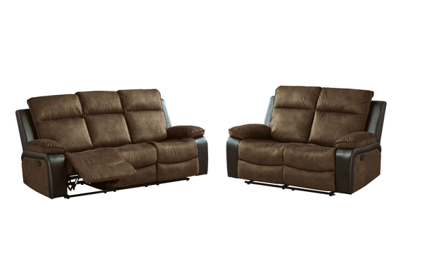 Woodsway Brown Reclining Living Room Set - SET | 6450588 | 6450586 - Nova Furniture