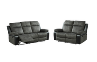 Woodsway Gray Reclining Living Room Set - SET | 6450488 | 6450486 - Nova Furniture