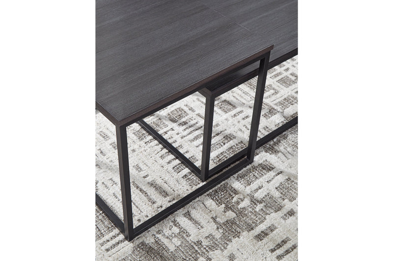 Yarlow Black Table, Set of 3 - T215-13 - Nova Furniture